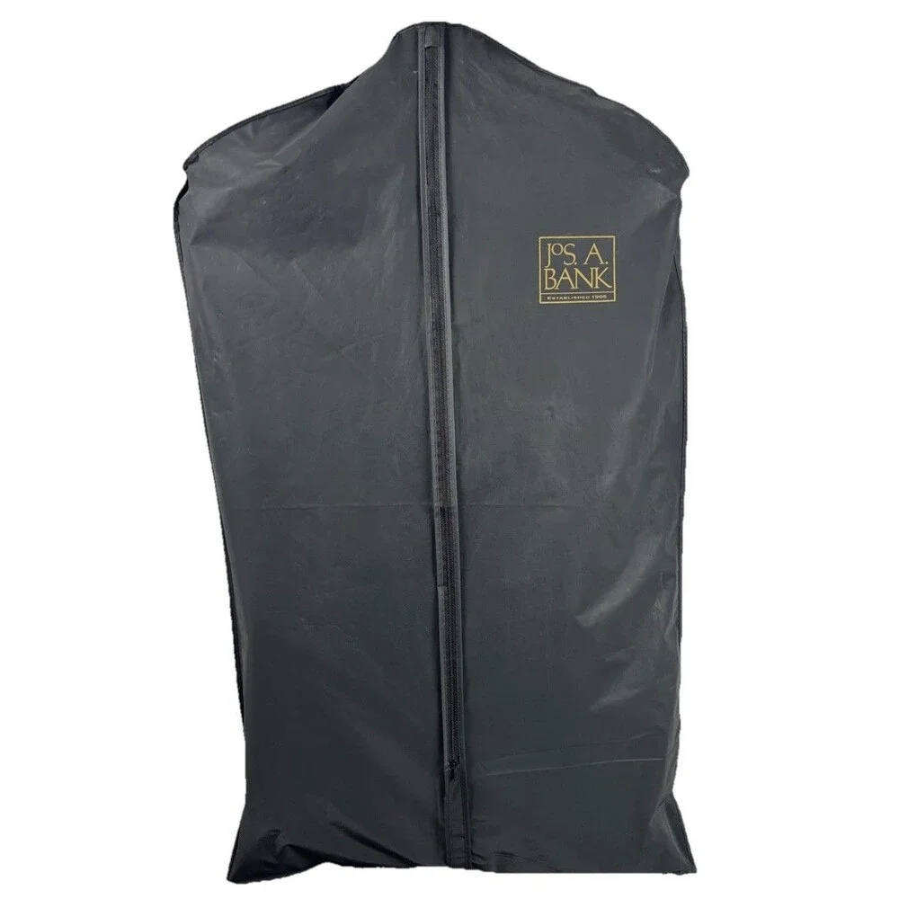 Vtg JOS A BANK Men’s 50L Tuxedo Set 100% Wool Black - Cummerbund & Garment Bag